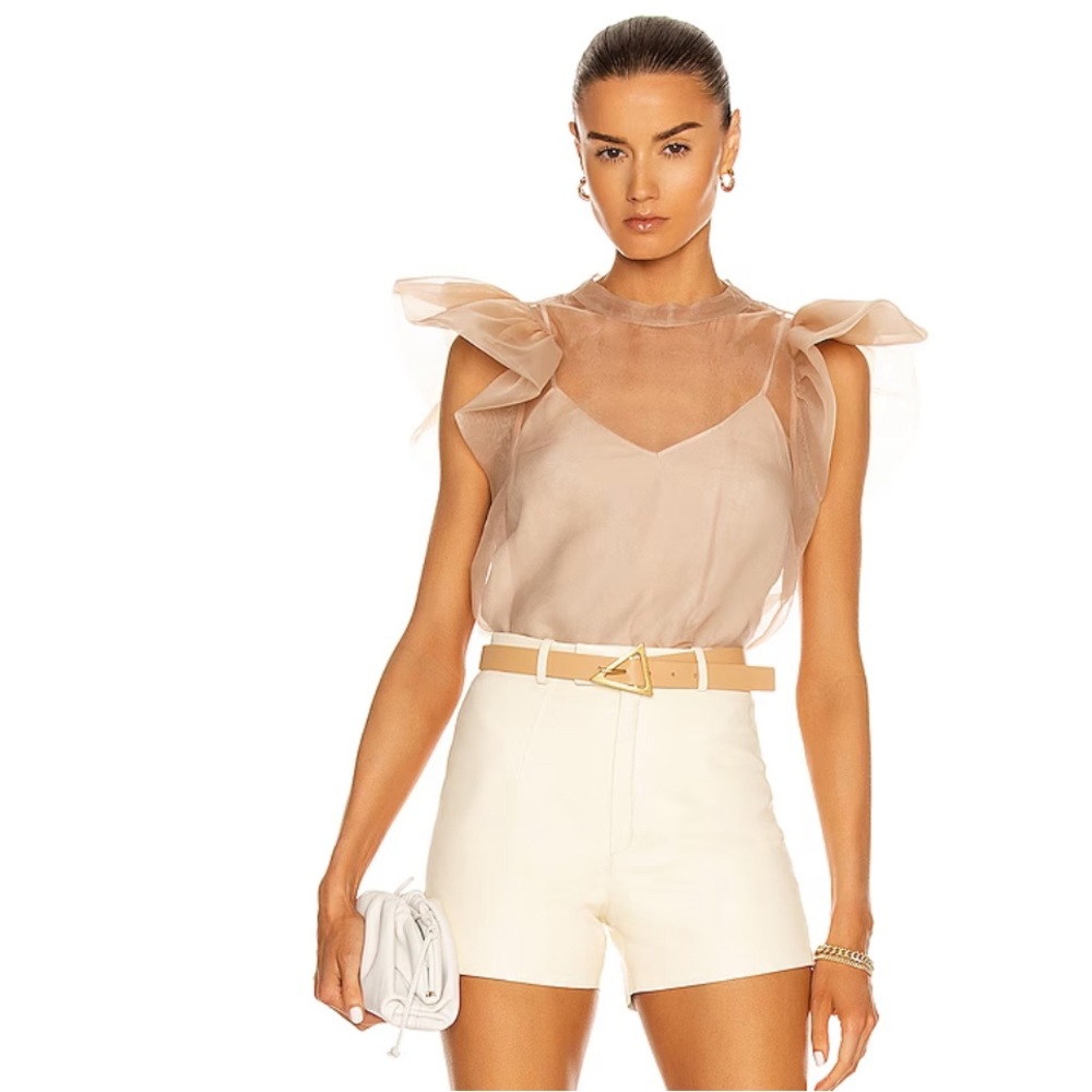 JONATHAN SIMKHAI Corina Organza Ruffle Top - willing to trade for diff color